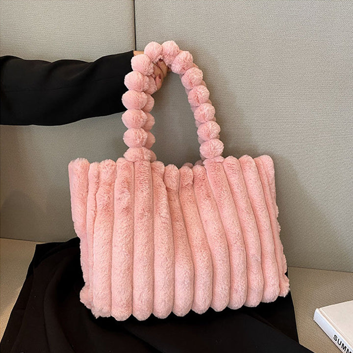 Furielle – Weiche Plüsch-Schultertasche aus Faux Fur