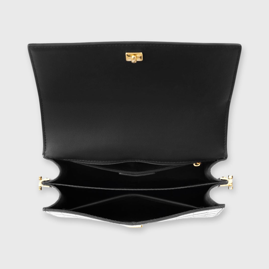 Noctyra – Schultertasche mit edler Kroko-Prägung