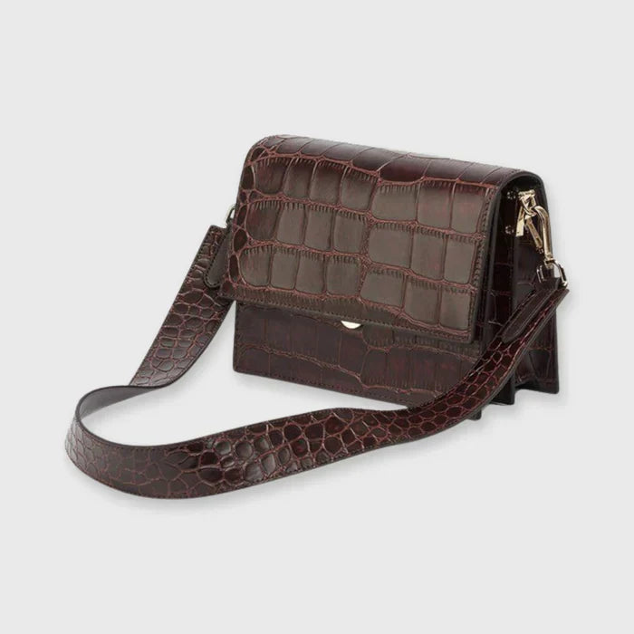 Noctyra – Schultertasche mit edler Kroko-Prägung