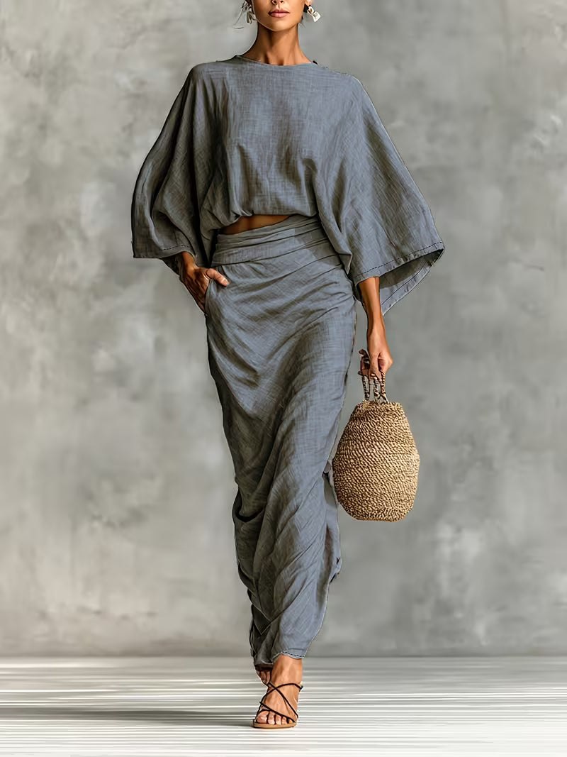 Lunessa - Zweiteiliges Leinen-Wickelset