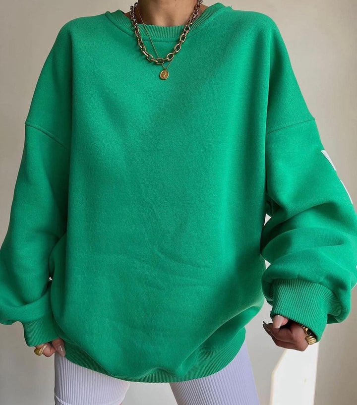 Nerisse – Oversized Sweatshirt mit grafischen Ärmeldetails
