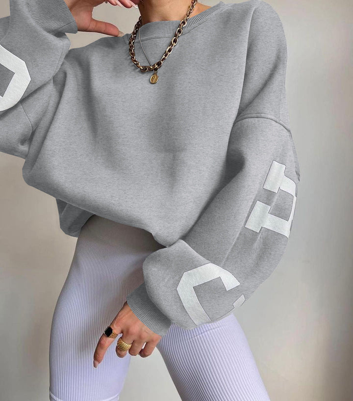Nerisse – Oversized Sweatshirt mit grafischen Ärmeldetails