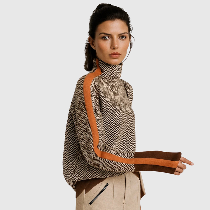 Sophie - Hochgeschlossener Pullover