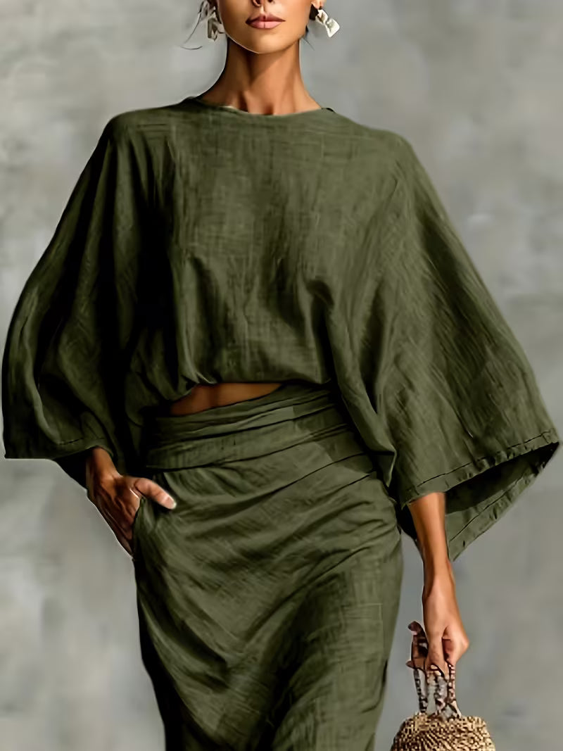 Lunessa - Zweiteiliges Leinen-Wickelset