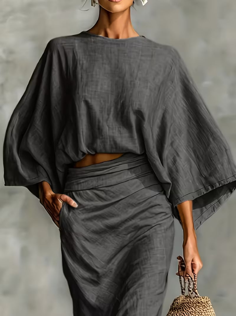 Lunessa - Zweiteiliges Leinen-Wickelset