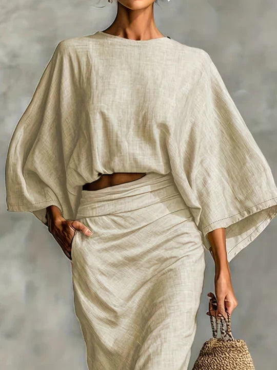 Lunessa - Zweiteiliges Leinen-Wickelset