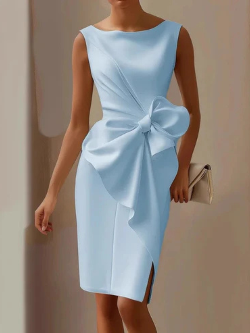 Avelina - Ärmelloses Midikleid mit Schleifendetail