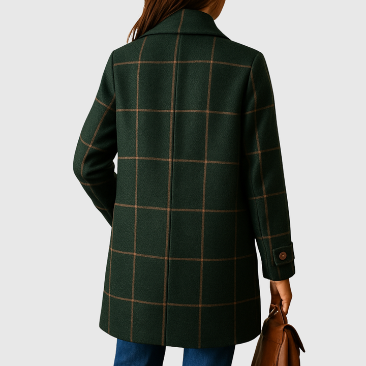 Clara – Eleganter karierter Mantel