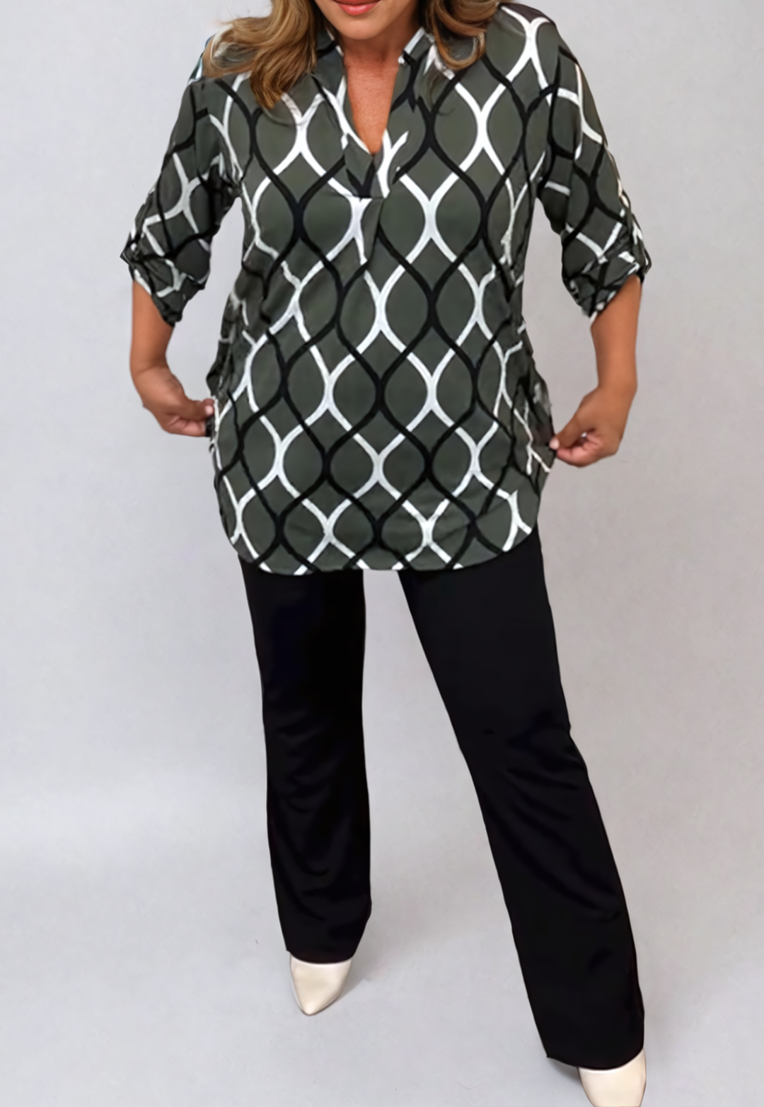 Bruna – Geometrische Bluse