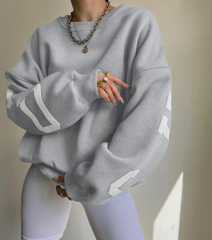 Nerisse – Oversized Sweatshirt mit grafischen Ärmeldetails