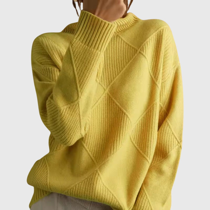 Clara - Geometrischer Rollkragenpullover