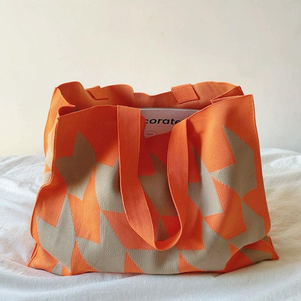 Geomira – Geräumige Shopper-Tasche mit grafischem Muster