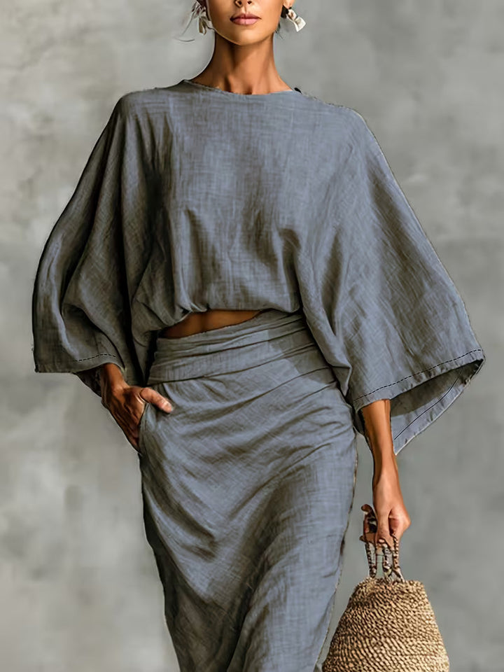 Lunessa - Zweiteiliges Leinen-Wickelset