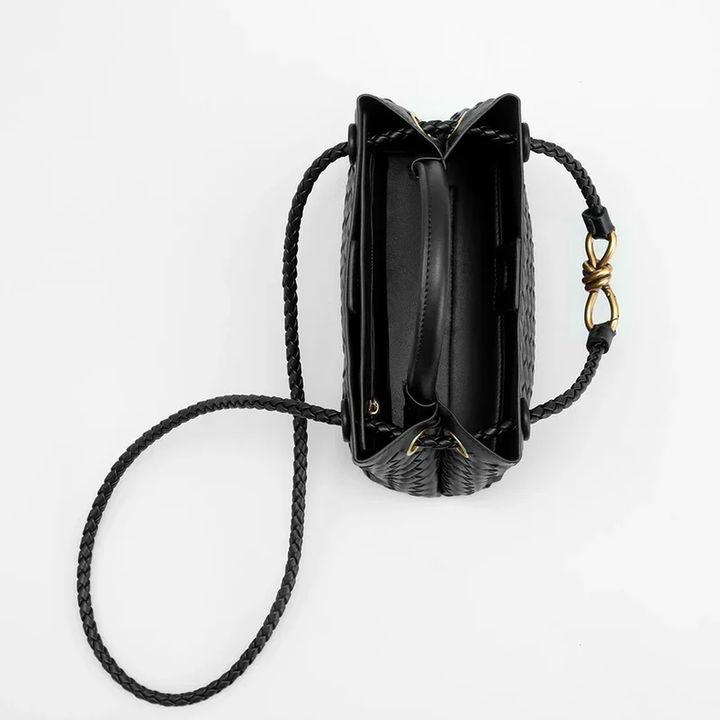 Lioréa – Geflochtene Leder-Handtasche mit Knoten-Detail