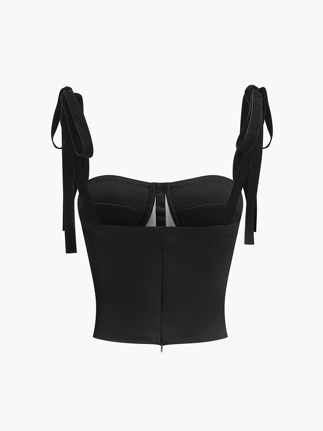 Veloura – Transparente Corset-Top aus Mesh mit Samtdetails