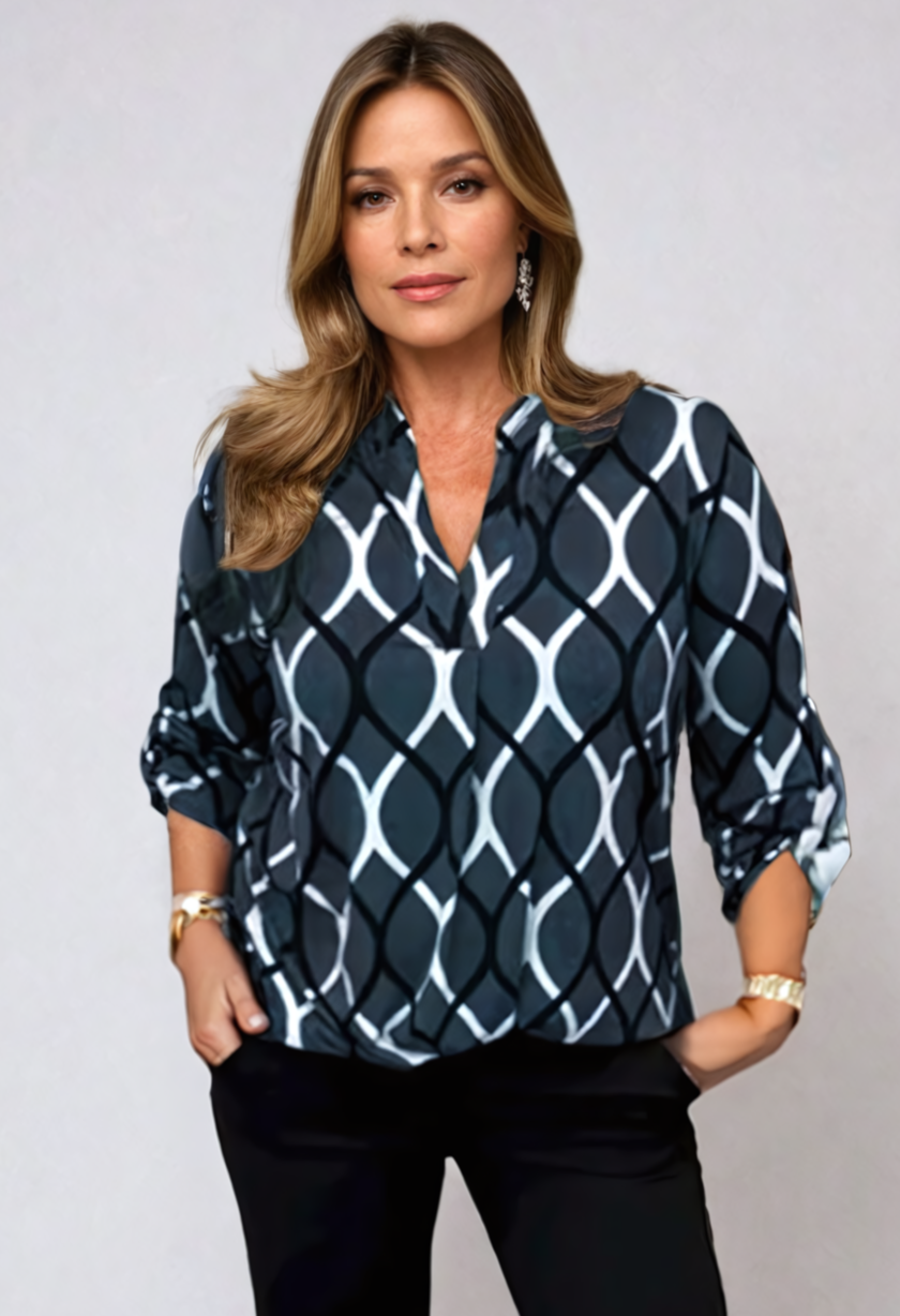 Bruna – Geometrische Bluse