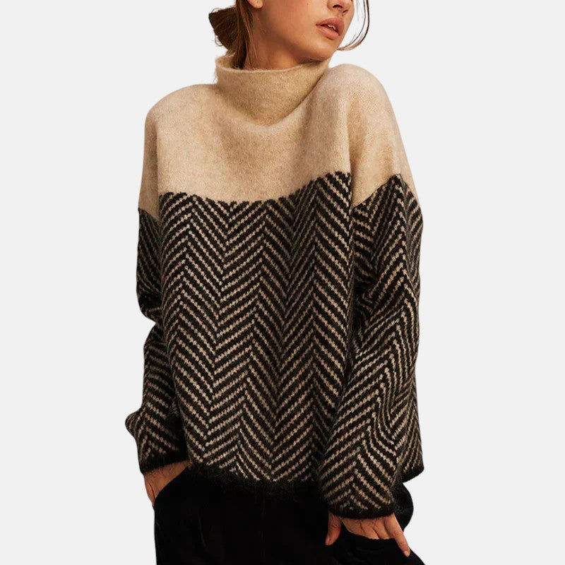 Laura - Fischgrät Strickpullover