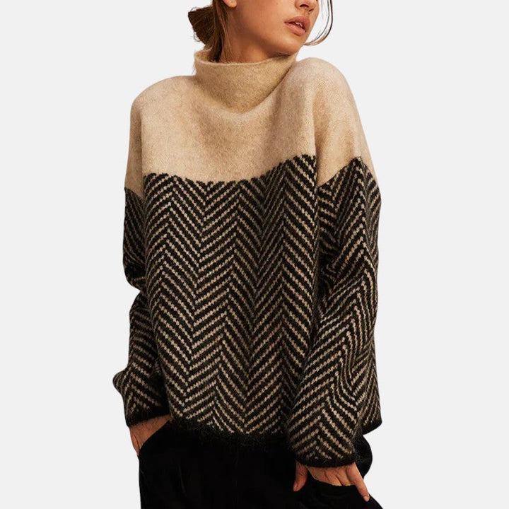 Laura - Fischgrät Strickpullover