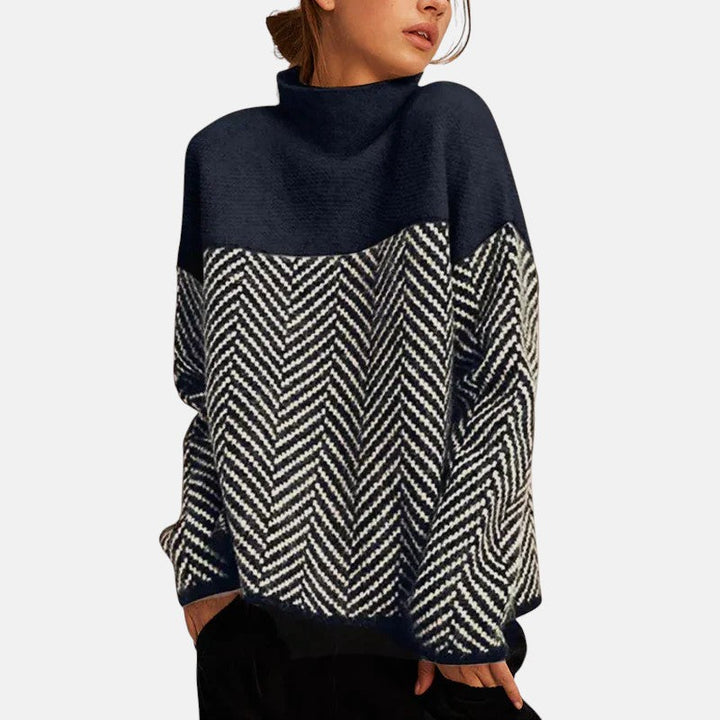 Laura - Fischgrät Strickpullover