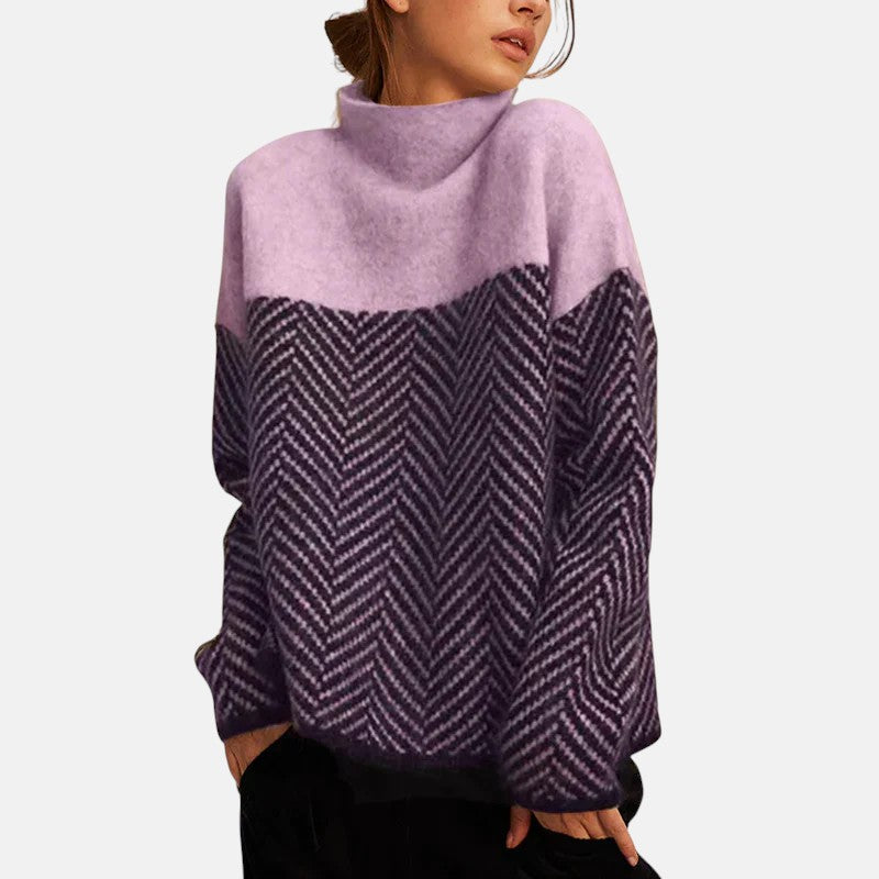 Laura - Fischgrät Strickpullover