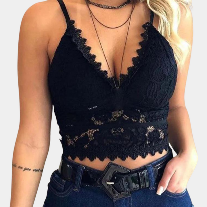 Lacevera – Zartes Cropped Spitzen-Top für sommerliche Eleganz