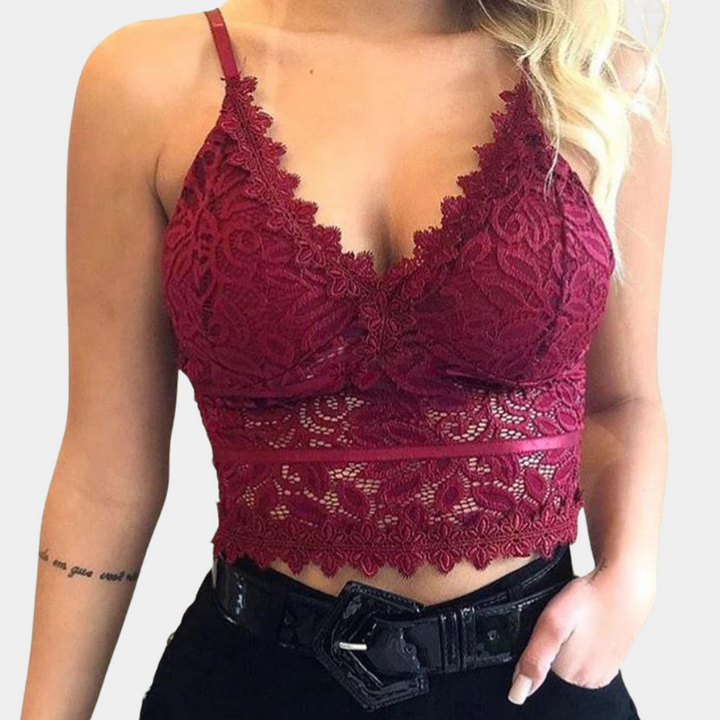 Lacevera – Zartes Cropped Spitzen-Top für sommerliche Eleganz