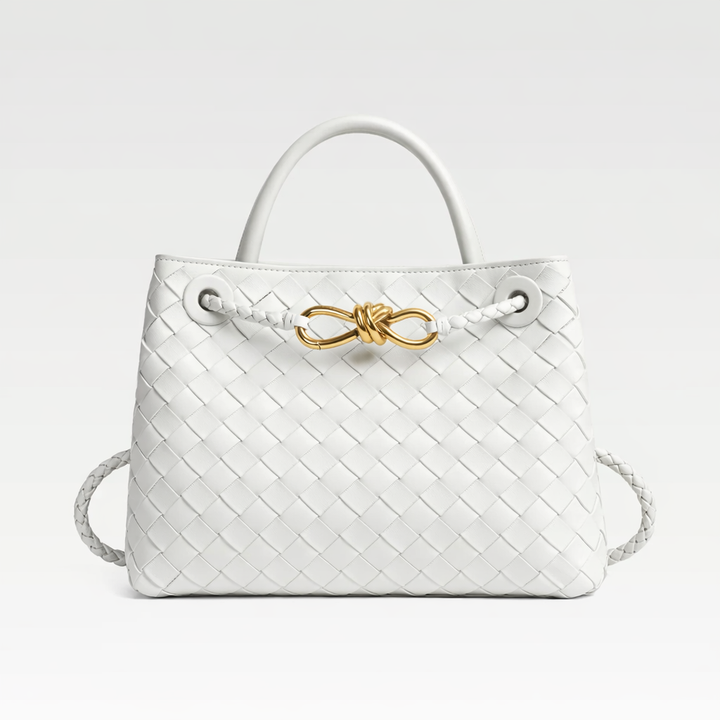 Lioréa – Geflochtene Leder-Handtasche mit Knoten-Detail