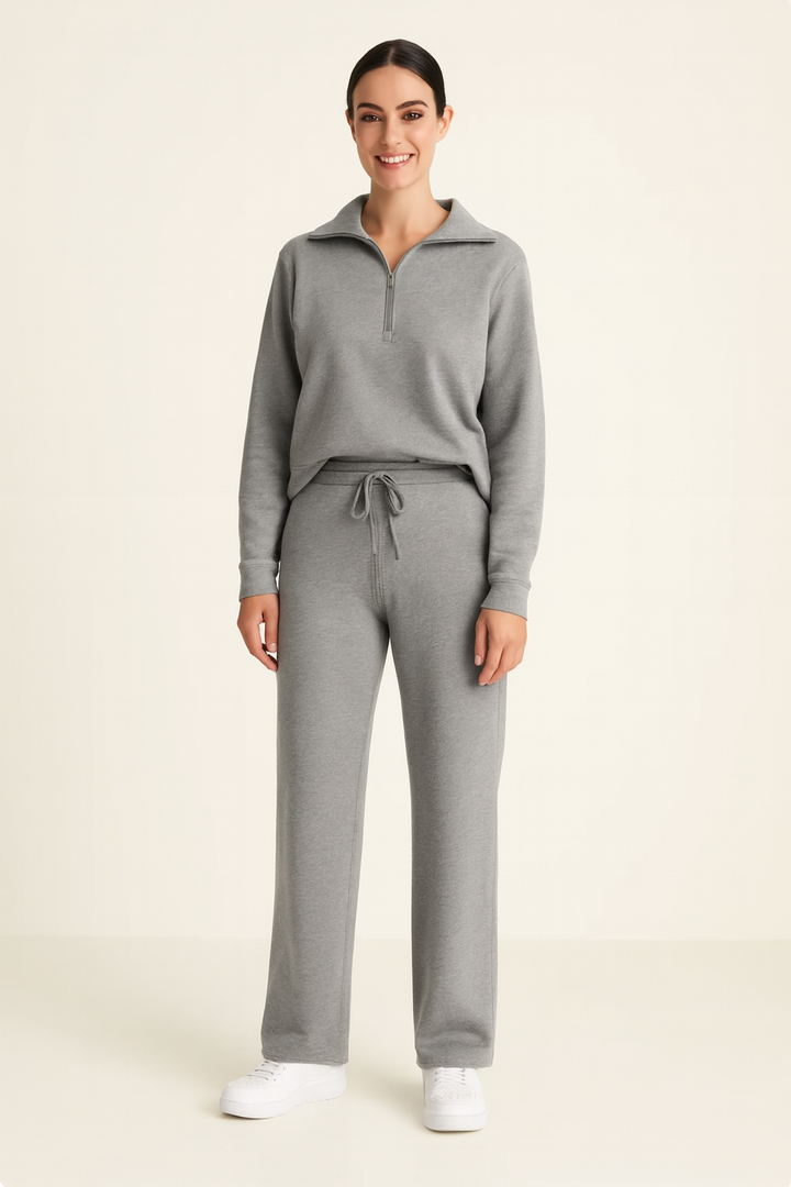 Lunévia – Komfortables Damen-Loungewear-Set mit Half-Zip