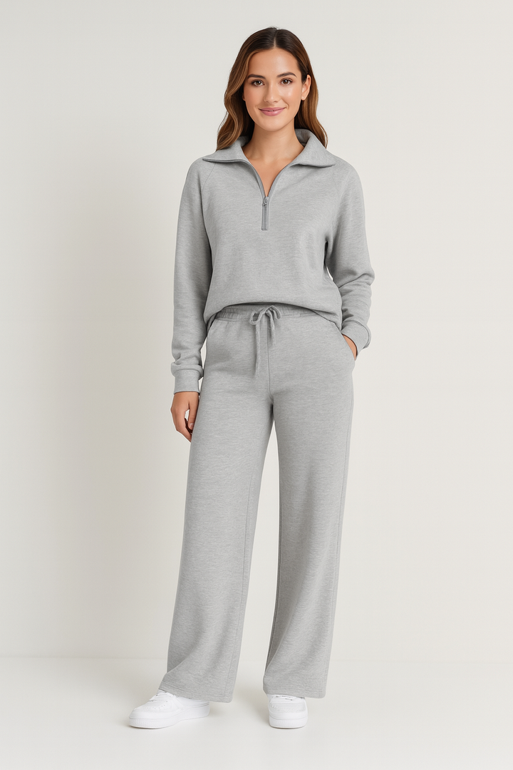 Lunévia – Komfortables Damen-Loungewear-Set mit Half-Zip