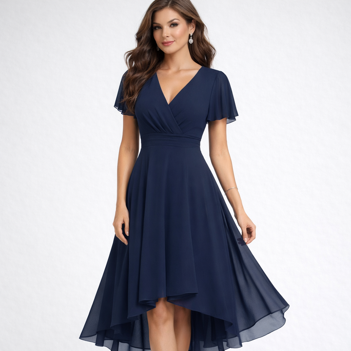 Catalisse – Fließendes Kleid mit V-Ausschnitt und eleganter Silhouette