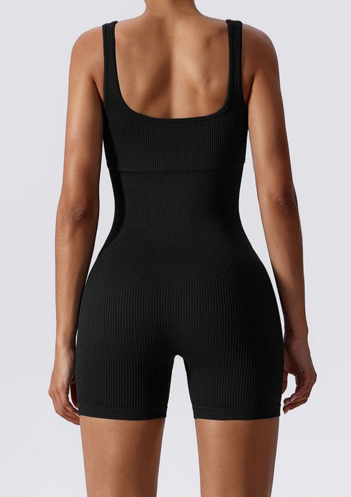 Velmisse – Gerippter Damen-Bodysuit in Schwarz