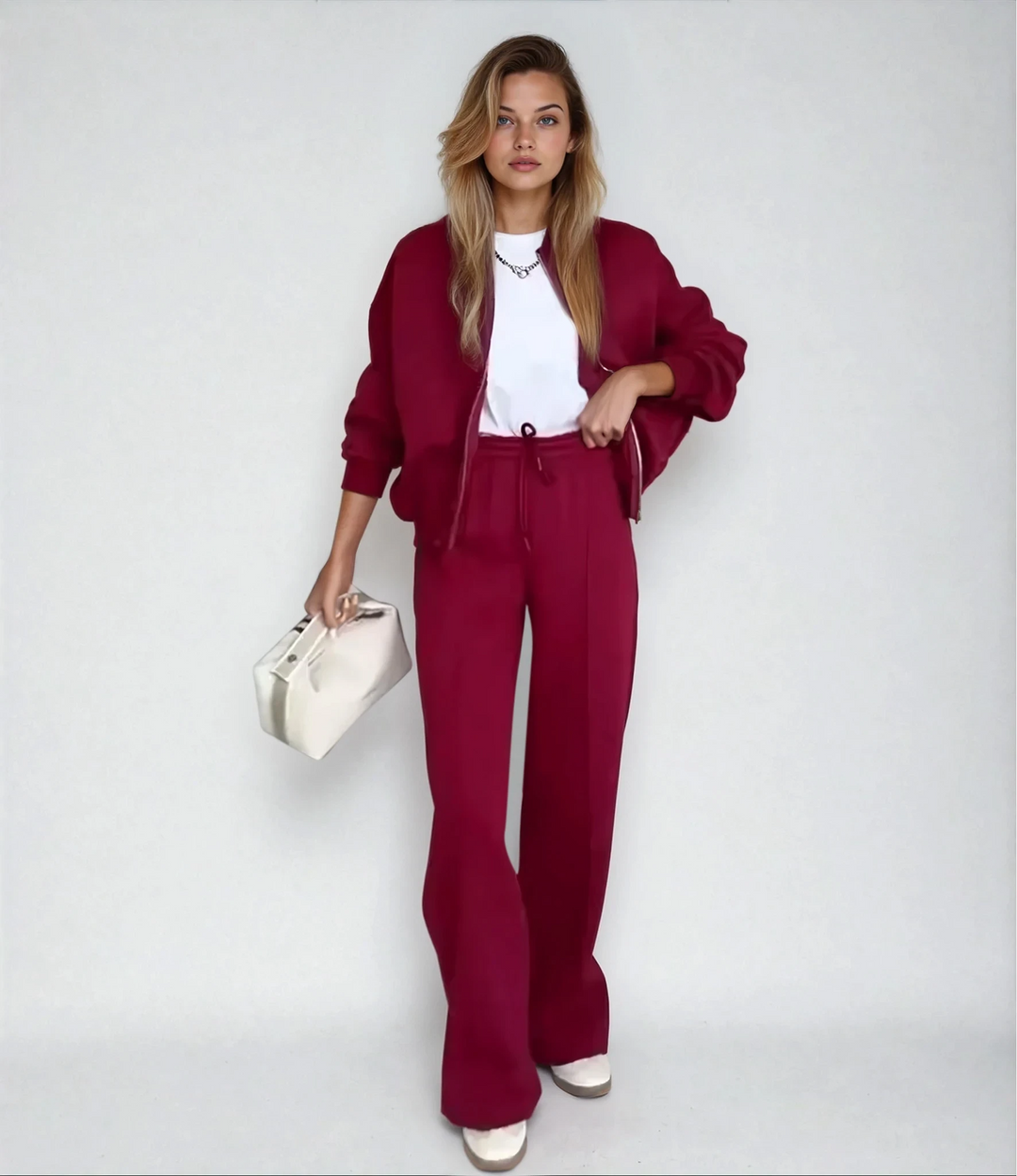 Veylora – Zweiteiliges Damen-Lounge-Set im Bomber-Stil