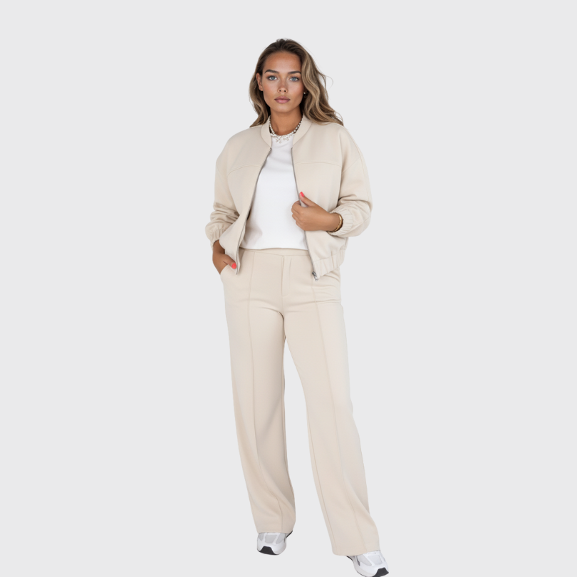 Veylora – Zweiteiliges Damen-Lounge-Set im Bomber-Stil