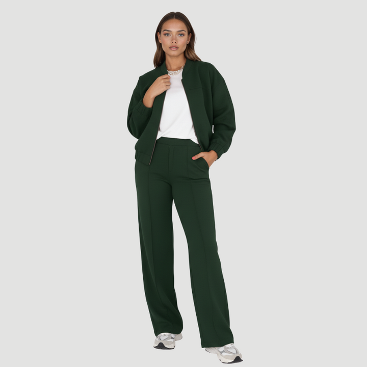 Veylora – Zweiteiliges Damen-Lounge-Set im Bomber-Stil