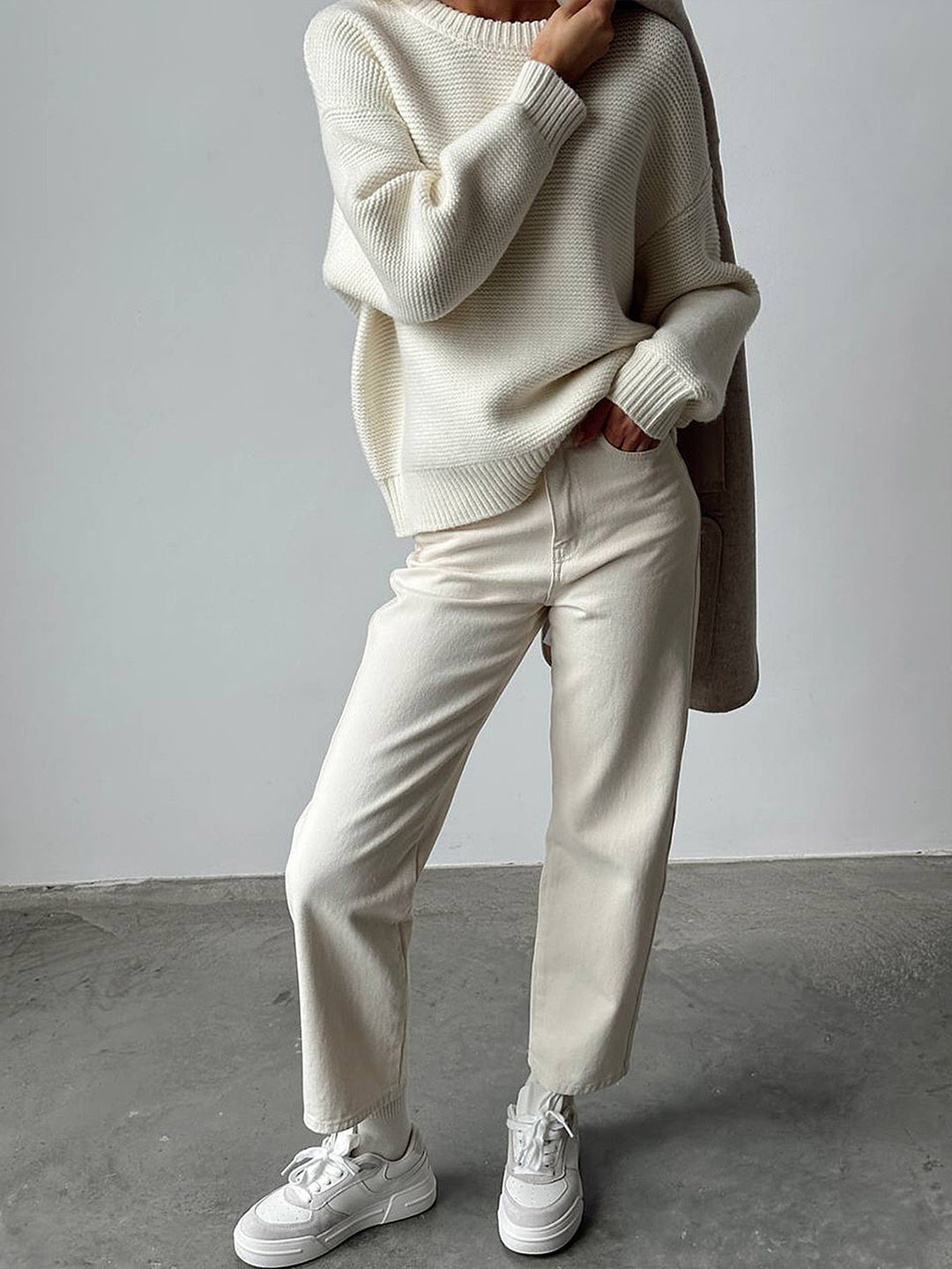 Calienne – Strukturierter Strickpullover für zeitlosen Komfort