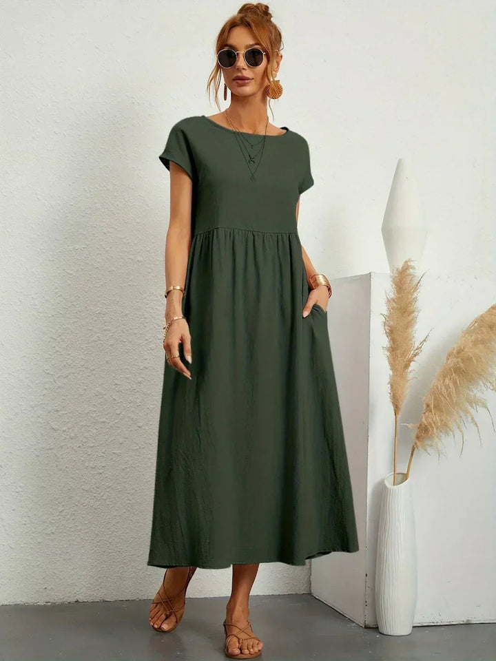 Cintia – Elegantes Midikleid mit fließender Silhouette