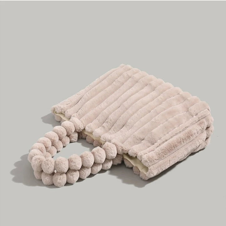 Furielle – Weiche Plüsch-Schultertasche aus Faux Fur
