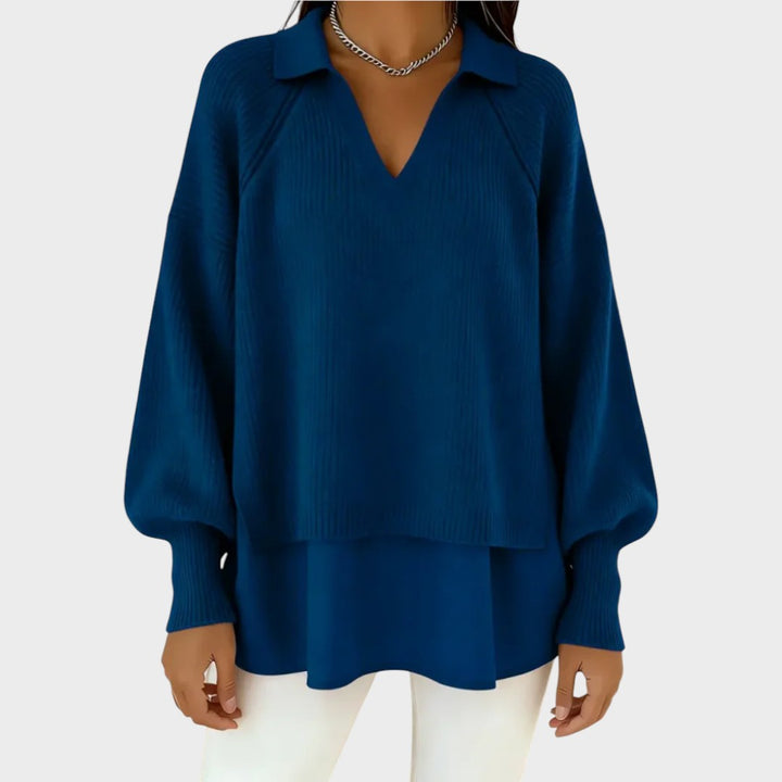 Elowen – Mehrlagiger Strickpullover mit entspannter Eleganz