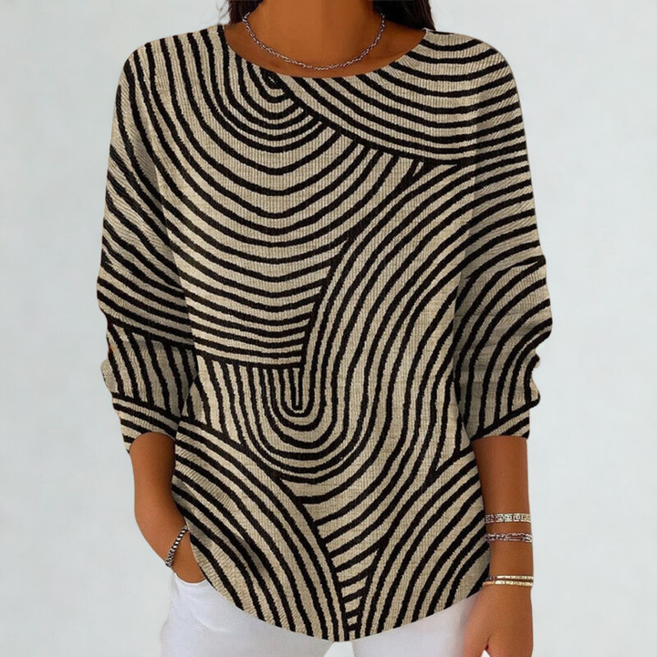 Elanira – Langärmliges Basic-Shirt mit Rundhalsausschnitt