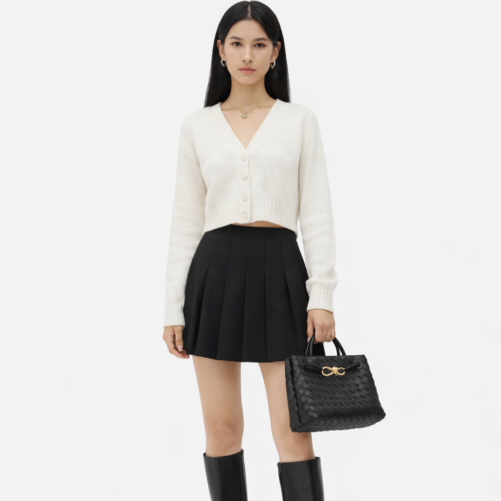 Lioréa – Geflochtene Leder-Handtasche mit Knoten-Detail