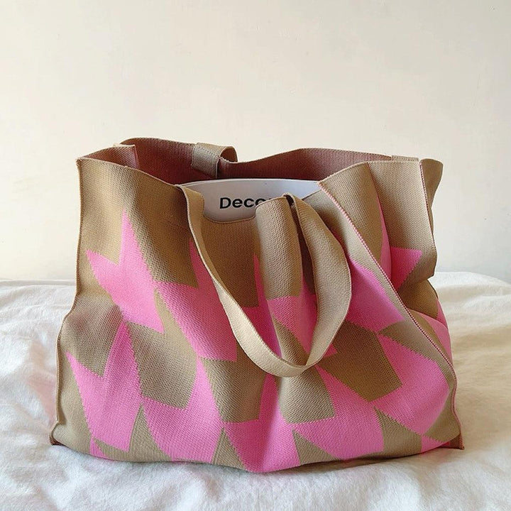Geomira – Geräumige Shopper-Tasche mit grafischem Muster