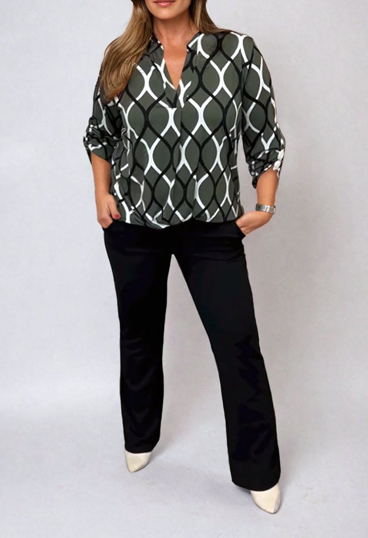 Bruna – Geometrische Bluse