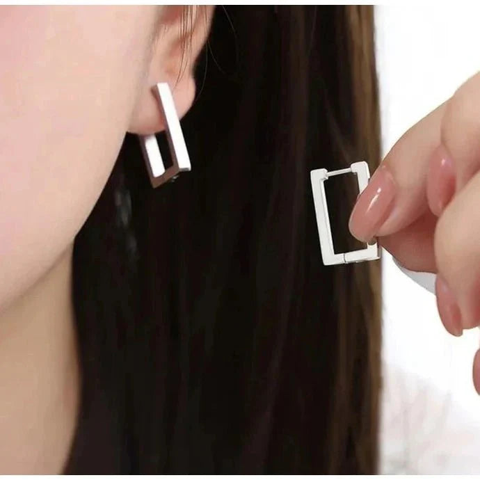 Quadréa – Glänzende Quadrat-Ohrringe mit zeitloser Eleganz