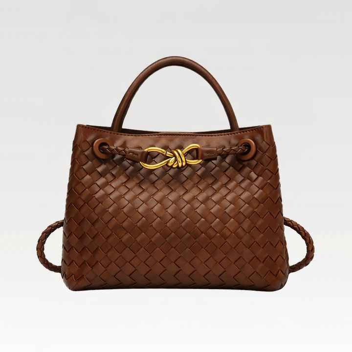 Lioréa – Geflochtene Leder-Handtasche mit Knoten-Detail